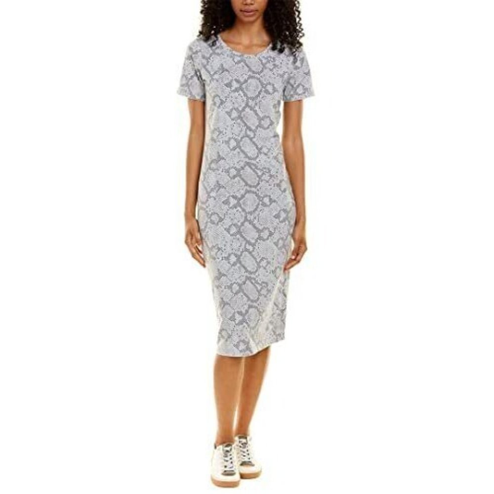 CHASER Womens Quadrablend Bodycon Midi Dress, Size S Grey